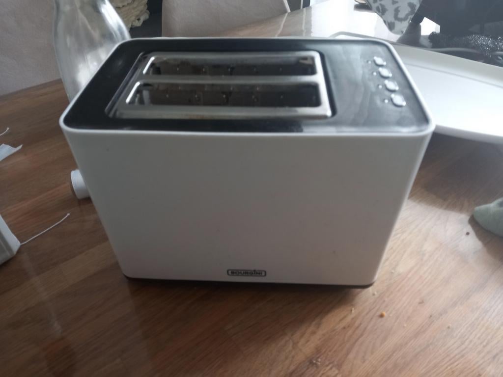 Bourgini Broodrooster - Wit met Zwart, Witgoed en Apparatuur, Broodroosters, Ophalen of Verzenden, Zo goed als nieuw