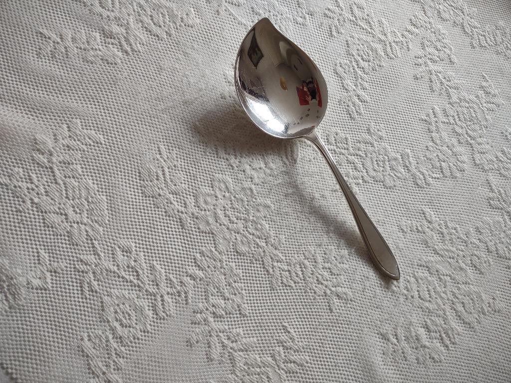 keltum p2 posthoorntje verzilverde vla/puddinglepel, Ophalen of Verzenden