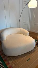 Westwing XL bouclé loungefauteuil Sofia, Ophalen, 125 tot 150 cm, Minder dan 150 cm, Stof