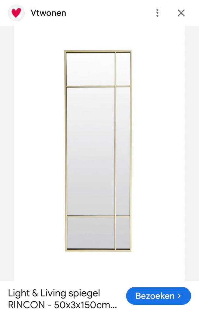 Light & living spiegel, Huis en Inrichting, Woonaccessoires | Spiegels, Ophalen, Zo goed als nieuw, 150 tot 200 cm, Rechthoekig