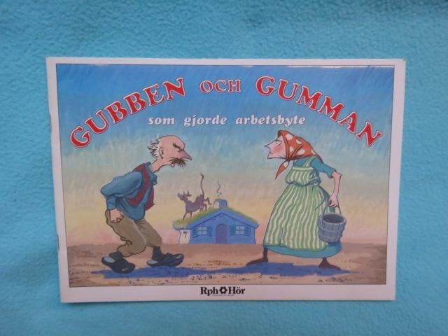 Zweeds kinderboek: Gubben och gumman som gjorde arbetsbyte, Ophalen of Verzenden, Zo goed als nieuw, Tyge Salvig, Fictie algemeen