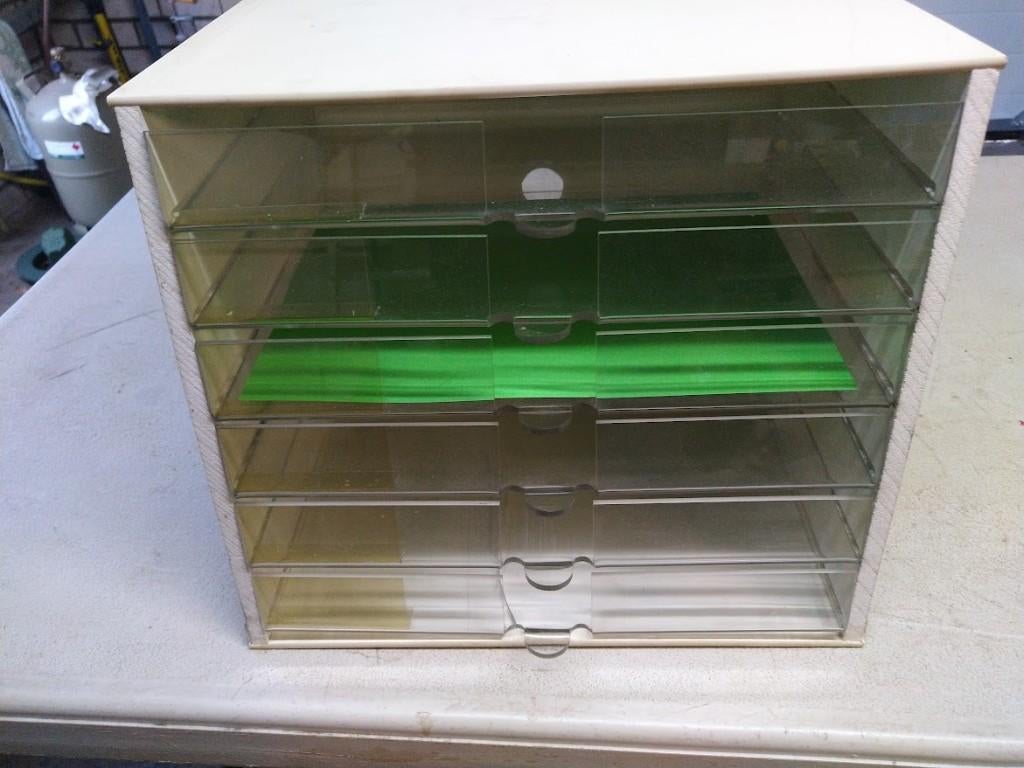 ladekastje ladekast voor papier, Huis en Inrichting, Ophalen, Minder dan 50 cm, Gebruikt, 5 laden of meer