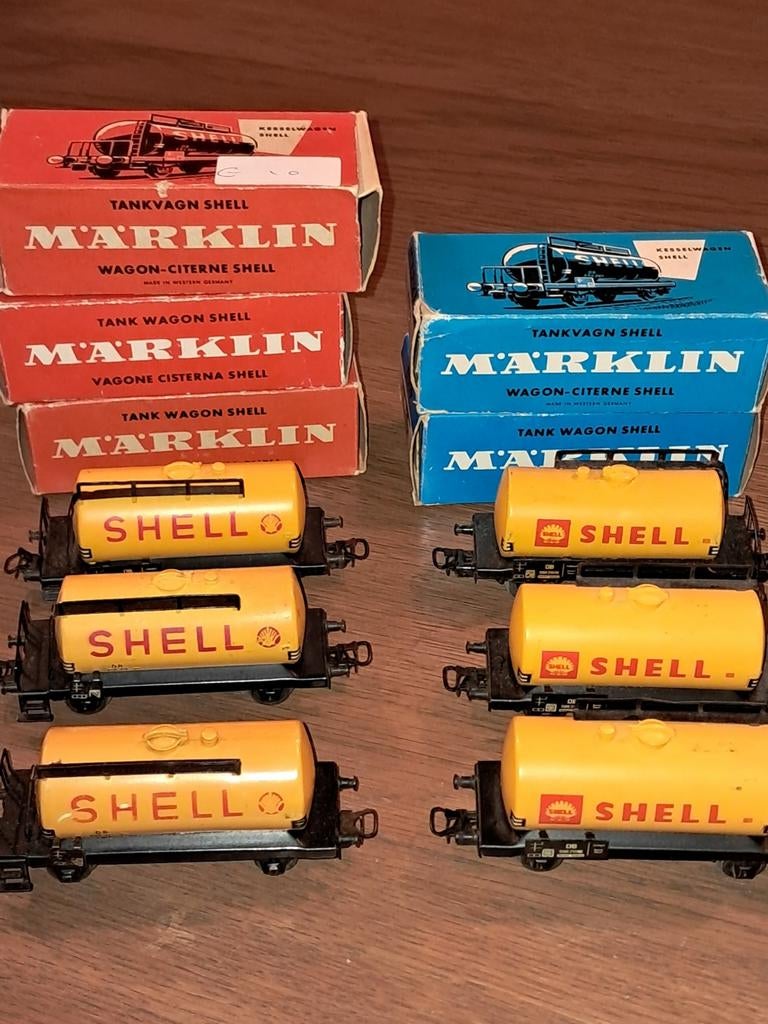 MARKLIN 4502 KETELWAGENS SHELL, Wisselstroom, Wagon, Ophalen of Verzenden, Zo goed als nieuw