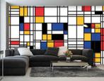 Fotobehang / Behang - Kunst - Piet Mondriaan Compositie, Blauw, Verzenden, Minder dan 10 m², Info@fotobehangkoning.nl