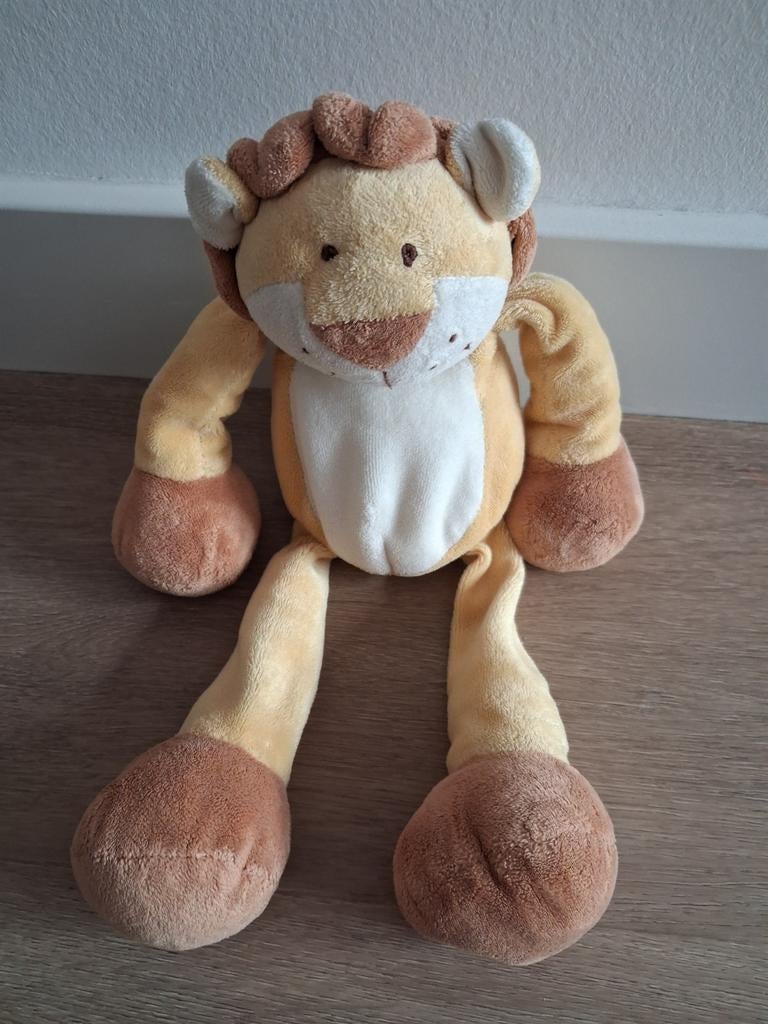 Knuffel leeuw Gund 30 cm geel bruin wit L341, Ophalen of Verzenden, Zo goed als nieuw, Overige typen