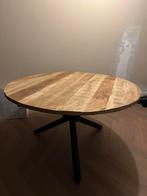 Eettafel rond 130cm mangohout, Huis en Inrichting, Tafels | Eettafels, Ophalen of Verzenden, Zo goed als nieuw, Rond, 100 tot 150 cm