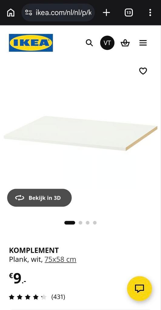 3x IKEA Pax Komplement planken, Ophalen, Gebruikt, 50 tot 100 cm, Minder dan 100 cm