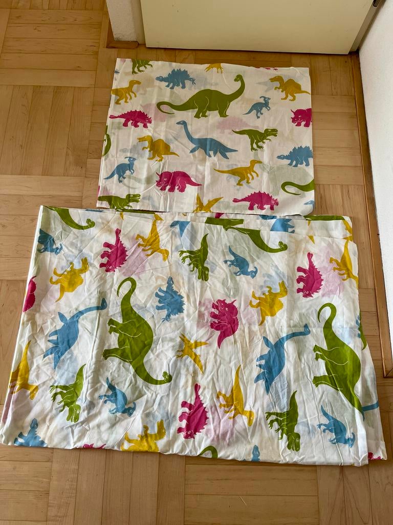 IKEA JÄTTELIK dekbedovertrek met dino's, Overige kleuren, Jongetje of Meisje, Dekbedovertrek, Ophalen of Verzenden