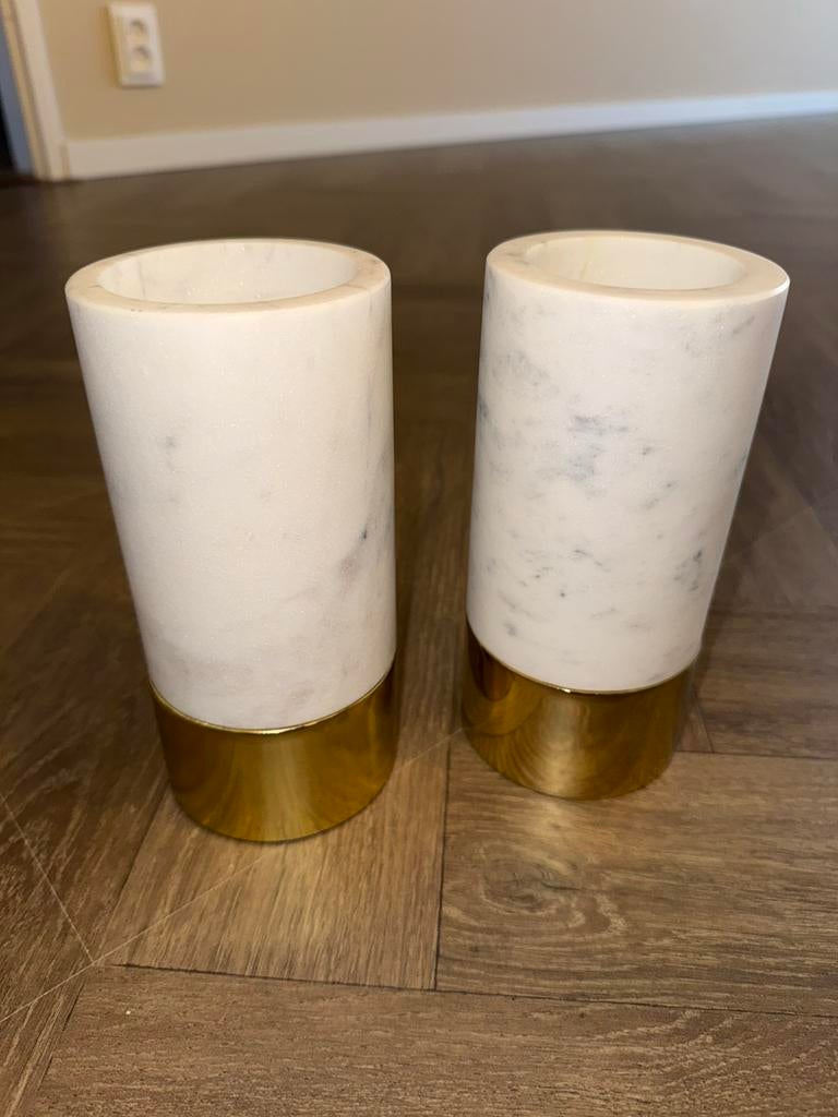 Richmond kandelaar morton set marmer, Ophalen of Verzenden, Zo goed als nieuw, Overige materialen, Minder dan 25 cm