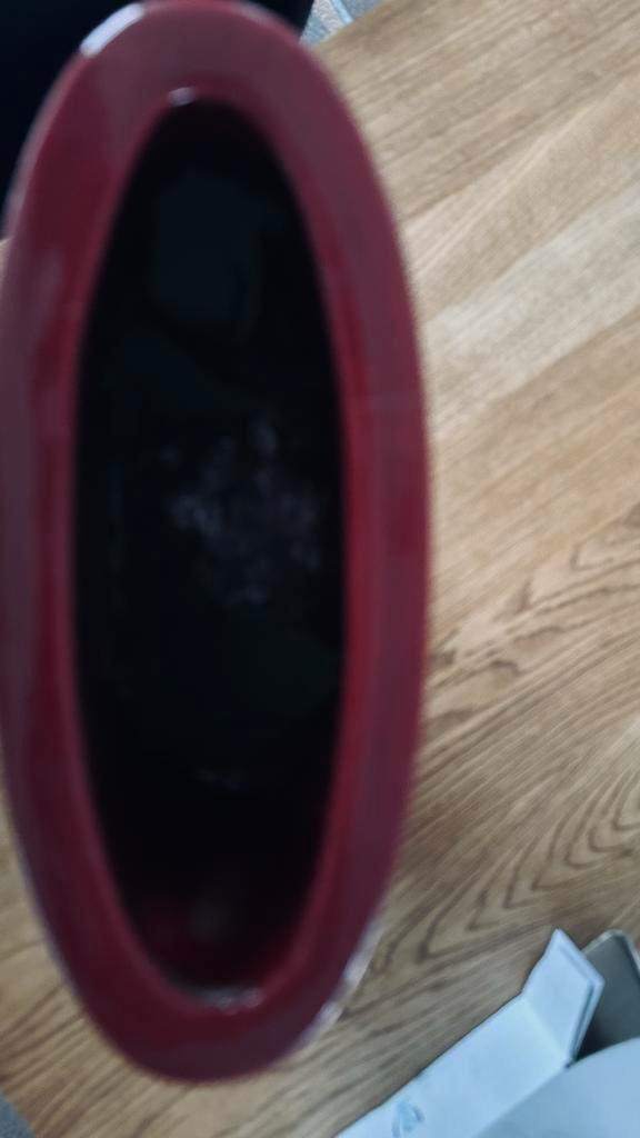 Donkerrode Conische Bloempot - 40 cm Hoog, Ovaal, Tuin en Terras, Bloempotten, Gebruikt, Overige materialen, Binnen, 40 tot 70 cm