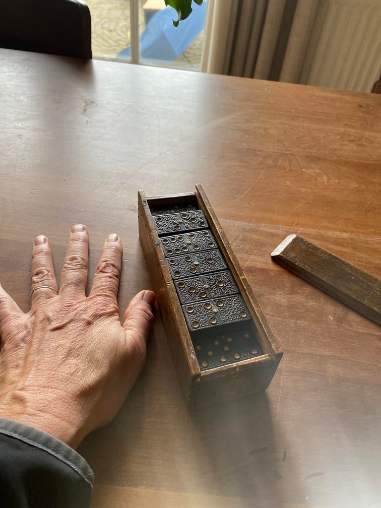 Antiek domino spel, Antiek en Kunst, Ophalen of Verzenden