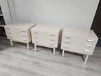 3 mooie vintage nachtkastjes voor €40,- p/st!, Ophalen, Gebruikt, Minder dan 45 cm, 55 tot 70 cm