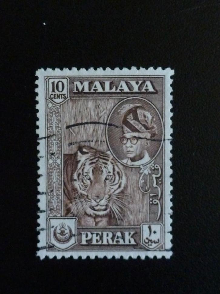Engelse kolonie. Perak Malaya. 1957, Postzegels en Munten, Postzegels | Azië, Gestempeld, Zuidoost-Azië, Verzenden