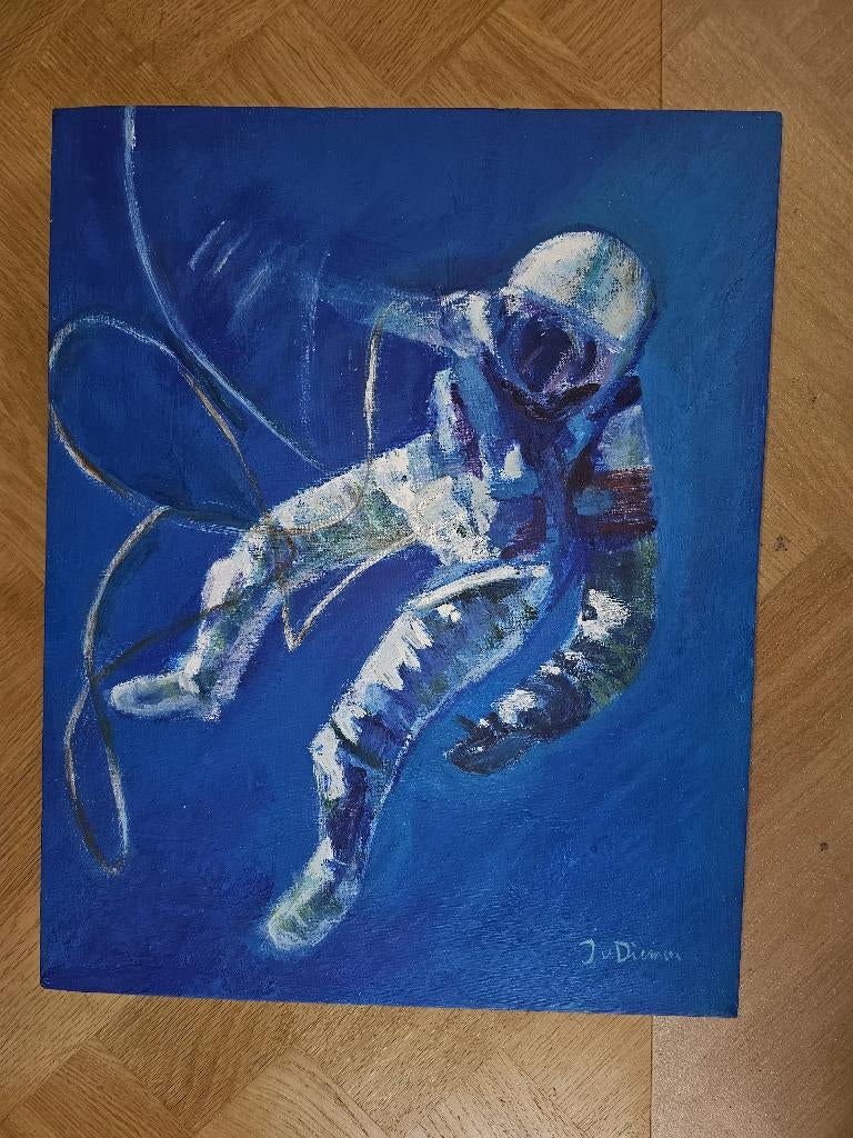Jan Van Diemen  Uniek werk  Olie werk op doek, Antiek en Kunst, Ophalen