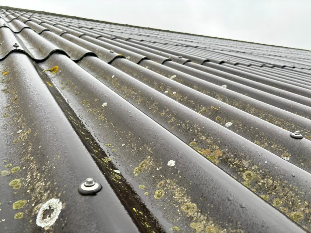 1.500 m² NT-markering vezelcement golfplaten / dakplaten, Doe-het-zelf en Verbouw, Platen en Panelen, Ophalen, Gebruikt, Overige materialen