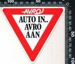 Sticker: Avro - Auto in Avro aan, Verzamelen, Ophalen of Verzenden, Zo goed als nieuw, Film, Tv of Omroep