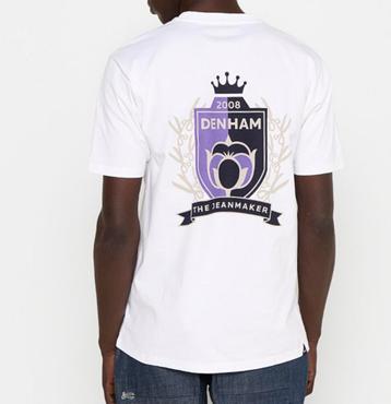 Denham T-Shirt Blaze Regular Fit Maat M Wit 100% Katoen beschikbaar voor biedingen