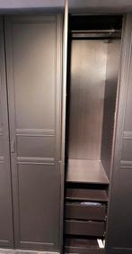 2x PAX kasten zwartbruin 50cm met deuren, Ophalen, Overige materialen, Gebruikt, 200 cm of meer