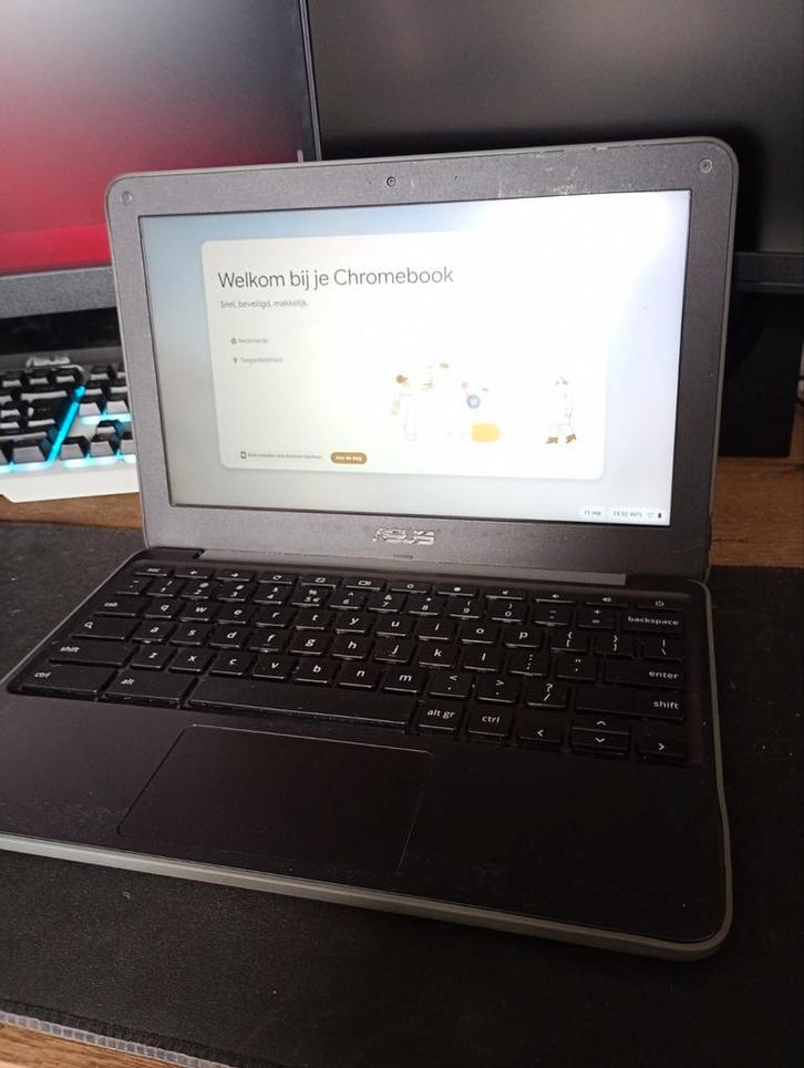 ASUS Chromebook C202, Computers en Software, Chromebooks, Zo goed als nieuw, 14 inch, 4 GB of minder, 64 GB, Qwerty, Ophalen of Verzenden