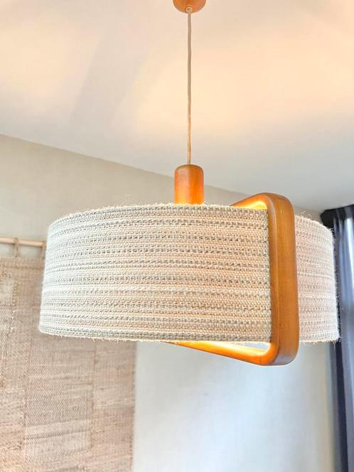 Prachtige Scandinavisch Design verstelbare Hanglamp Teak, Huis en Inrichting, Lampen | Hanglampen, Zo goed als nieuw, Ophalen of Verzenden