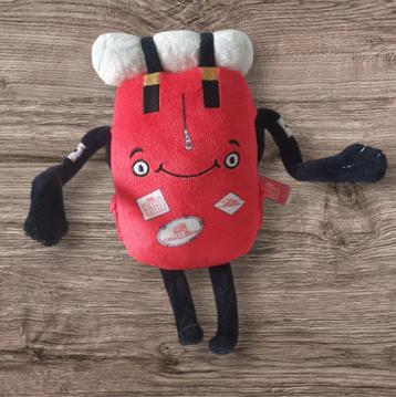 Grappige knuffel rode rugzak met oogjes armen en benen  0209 beschikbaar voor biedingen