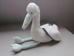 Happy Horse PO4843 wit pluche ooievaar mintkleurige snavel, Ophalen of Verzenden, Zo goed als nieuw, Eend