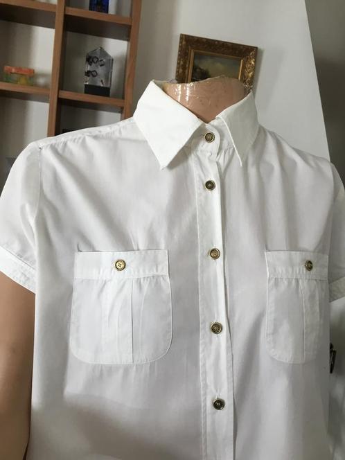 BURBERRY blouse maat XL origineel ZGAN, Kleding | Dames, Blouses en Tunieken, Zo goed als nieuw, Maat 46/48 (XL) of groter, Wit