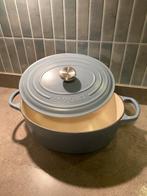 Le creuset 26 cm pan, Huis en Inrichting, Keuken | Potten en Pannen, Verzenden, Zo goed als nieuw, Gietijzer, Koekenpan of Braadpan