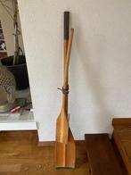 2 oude houten peddels ter decoratie, Watersport en Boten, Peddels, Ophalen, Gebruikt, Enkelbladige peddel