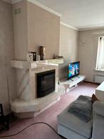 Marmeren tv meubel+ houten haard, Huis en Inrichting, Haarden, Ophalen, Nieuw, Inbouwhaard, Houthaard