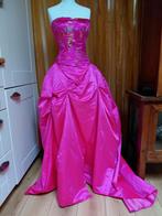 Zijden Top, Rok met Sleep & Witte Onderrok, maat 36/38, Maat 38/40 (M), Ophalen of Verzenden, Zo goed als nieuw, Roze