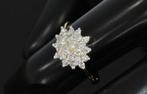 Rozet 24 diamanten 14k gouden luxe dames ring entourage, Sieraden, Tassen en Uiterlijk, Ringen, Voordeelsieraden, Ophalen of Verzenden