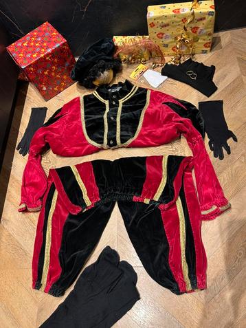 Pietenpak zwart rood maat xl vintage velours sinterklaas beschikbaar voor biedingen