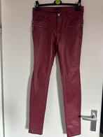 Bordeaux kleurige lederen broek maat 38, Maat 38/40 (M), Ophalen of Verzenden, Zo goed als nieuw, Lang