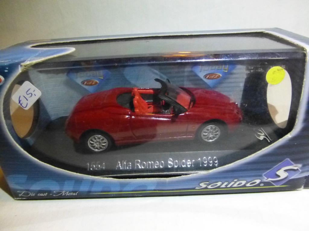 Solido Alfa Romeo spider rood, Ophalen of Verzenden, Nieuw, Auto, Solido