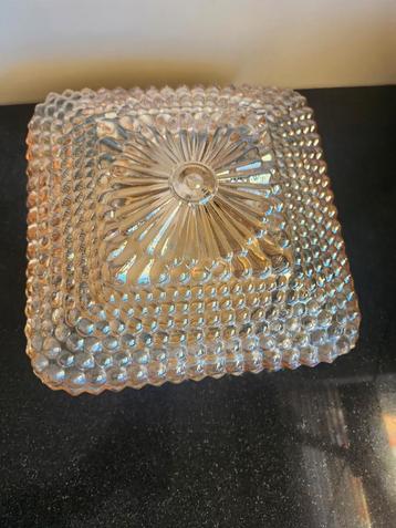 Amberglas plafonnière Vintage mid century lamp beschikbaar voor biedingen