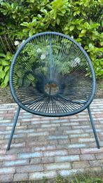 Draadstoel Karwei zwart, Tuin en Terras, Tuinstoelen, Ophalen, Gebruikt, Stapelbaar