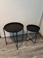 2 bijzettafels, Overige materialen, Minder dan 55 cm, Gebruikt, Rond