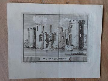 2 / Slot van Abcoude - Originele gravure uit 1736 beschikbaar voor biedingen
