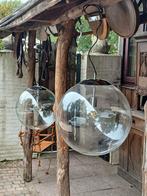 2 x Vintage Scandinavische Glazen Bol Hanglamp I.z.g.s, Huis en Inrichting, Lampen | Hanglampen, Gebruikt, Vintage, Ophalen of Verzenden