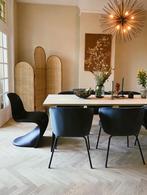 6x Woood Noelle stoel in zwart velvet, Huis en Inrichting, Stoelen, Ophalen, Zo goed als nieuw, Zwart, Vijf, Zes of meer stoelen