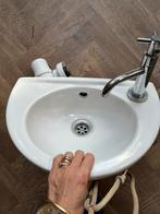 Fonteintje voor WC met kraan, Ophalen, Gebruikt, Chroom, Wastafel