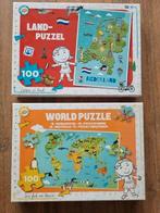 2 leerzame puzzels land puzzel en wereldpuzzel, Ophalen of Verzenden, Zo goed als nieuw