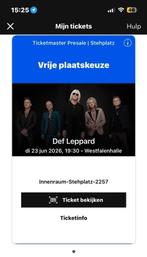 Def Leppard staan plaats 23 juni 2026, Tickets en Kaartjes, Eén persoon, Juni, Hard Rock of Metal