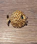 Vintage goudkleurige broche puffer fish, Overige materialen, Xx, Xx, Minder dan 4 cm