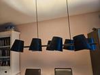 Zwarte design hanglamp boven eettafel 8 spots, Ophalen of Verzenden, Zo goed als nieuw