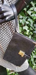 E81 dR de ROOY zwart lederen polstas / clutch zeer fraai, Ophalen of Verzenden, Zo goed als nieuw
