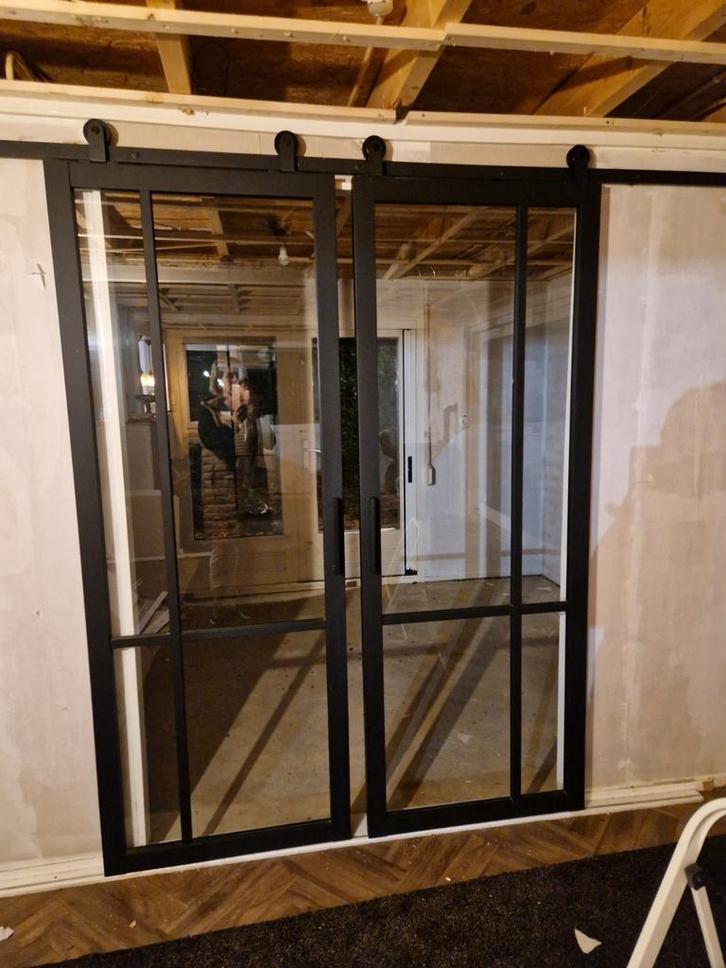 Houten Schuifdeuren - Industrieel Design, Doe-het-zelf en Verbouw, Deuren en Horren, Binnendeur, 200 tot 215 cm, Ophalen