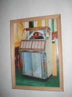 Jukebox  Wurlitzer  1700 in Lijst    32 x 24  cm, Ophalen of Verzenden, Zo goed als nieuw, 1950 tot 1960, Wurlitzer
