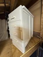 Massief houten bureau met professionele bureaustoel, Ophalen, Zo goed als nieuw, Bureau